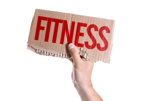 Tarjeta Fitness en la mano — Foto de Stock