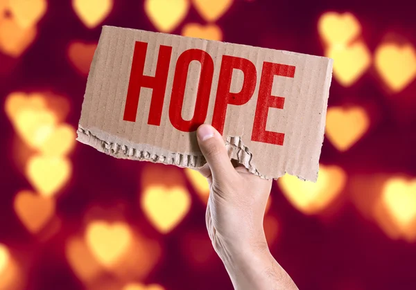 Hope card in hand — Stock Photo, Image