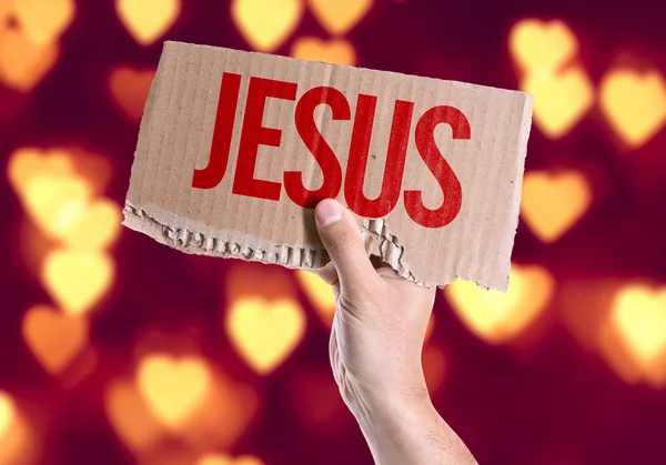 Ježíš v ruce karty — Stock fotografie