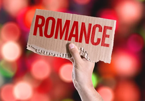 Scheda romantica in mano — Foto Stock