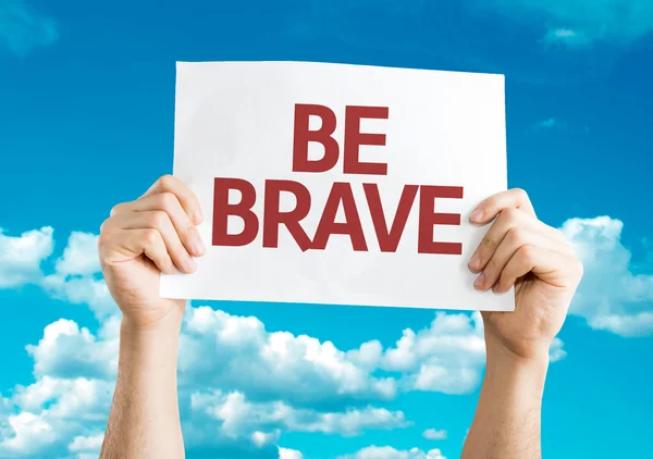 Be Brave Card — стоковое фото