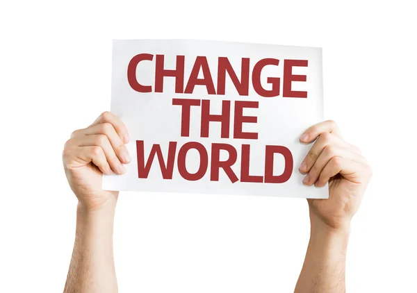 Change The World card — Stock Photo, Image