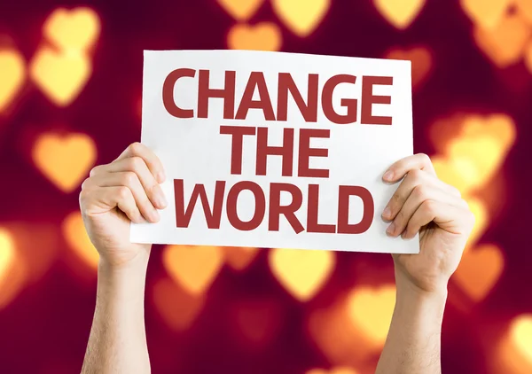 Change The World card — Stock Photo, Image