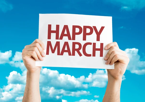 Happy March card — Stock Photo, Image