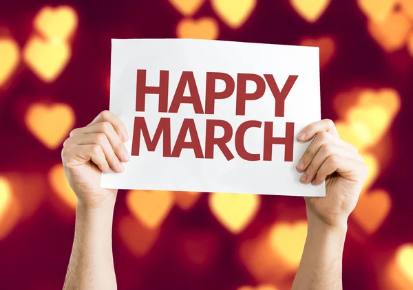 Tarjeta de marzo feliz —  Fotos de Stock