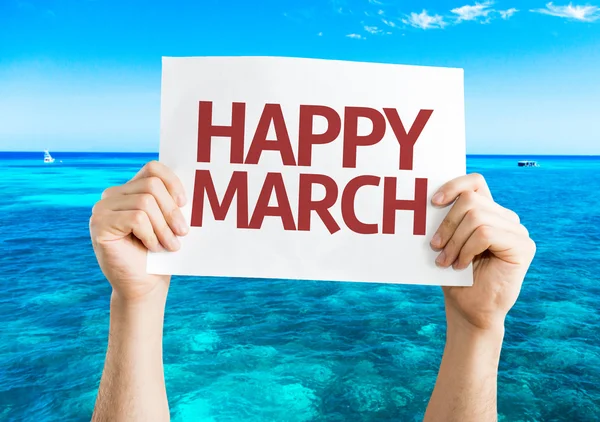 Happy March card — Stock Photo, Image