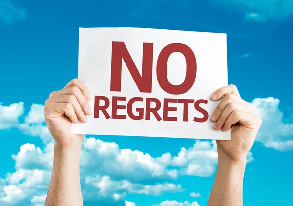 No Regrets card — Stock Photo, Image
