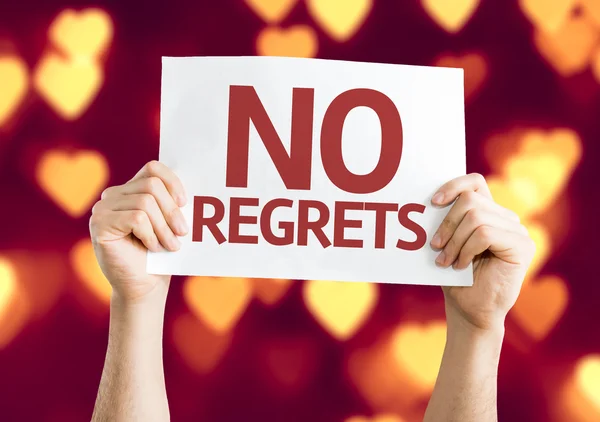 No Regrets card — Stock Photo, Image