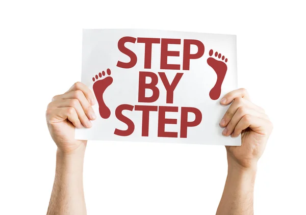 Step By Step card — Stock Photo, Image