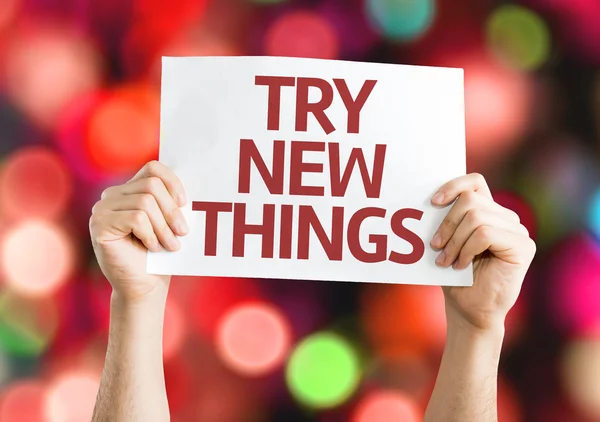 Try New Things card — Stock Photo, Image