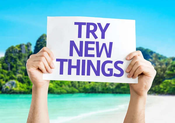 Try New Things card — Stock Photo, Image