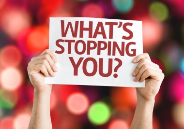 What's Stopping You? card clipart