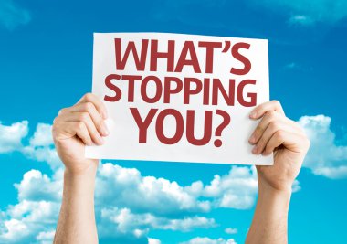 What's Stopping You? card clipart