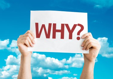 Text : Why? card clipart