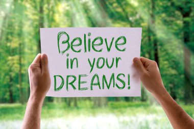 Believe in your Dreams card clipart