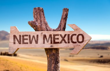 New Mexico wooden sign clipart