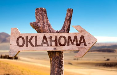 Oklahoma ahşap işareti