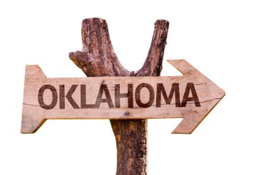 Oklahoma wooden sign clipart