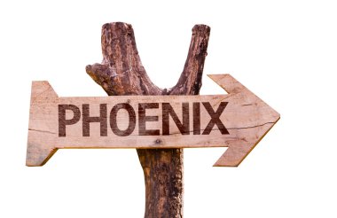 Phoenix ahşap işareti