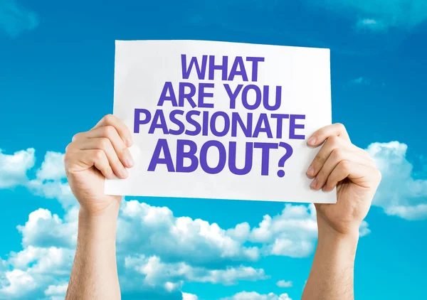 Co jste vášnivý? karta — Stock fotografie