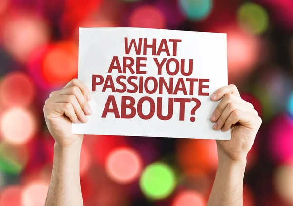 Co jste vášnivý? karta — Stock fotografie