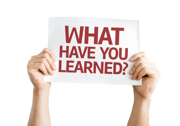 What Have You Learned? card — Stock Photo, Image