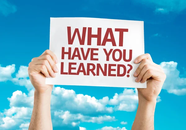 What Have You Learned? card — Stock Photo, Image
