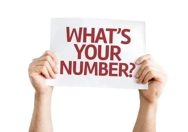 Qual é o seu número? cartão — Fotografia de Stock