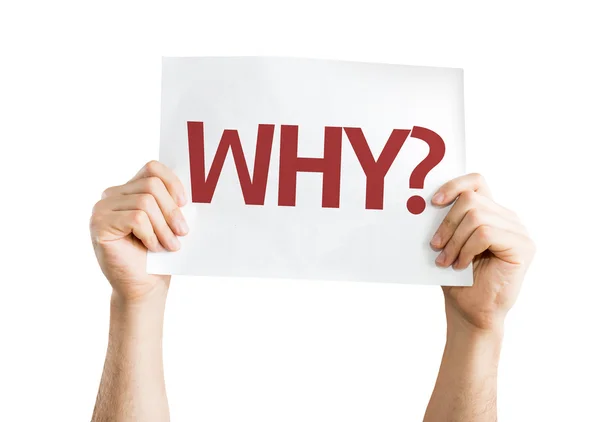 Text : Why? card — Stock Photo, Image