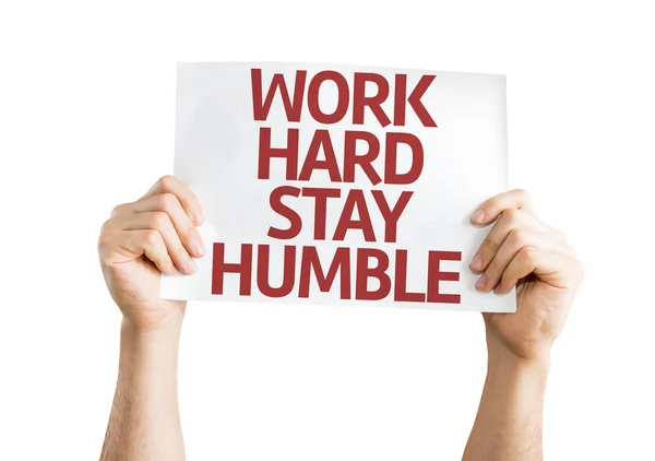 Work Hard Stay Humble card — Stockfoto