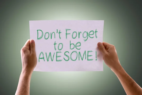 Don't Forget to be Awesome! card — Stock Photo, Image