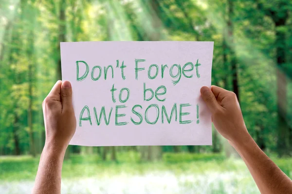 Don't Forget to be Awesome! card — Stock Photo, Image