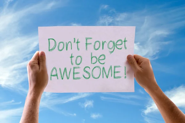 Don't Forget to be Awesome! card — Stock Photo, Image