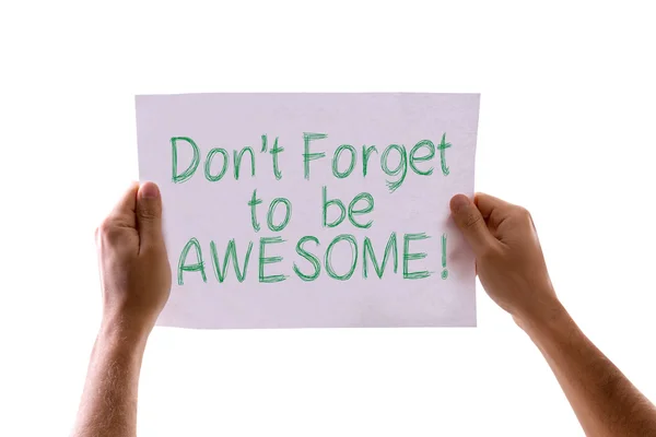 Don't Forget to be Awesome! card — Stock Photo, Image