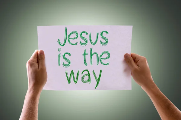 イエスは道でカード — ストック写真