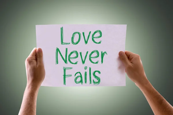 El amor nunca falla tarjeta — Foto de Stock