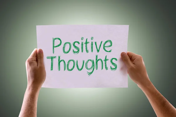 Cartão de pensamentos positivos — Fotografia de Stock