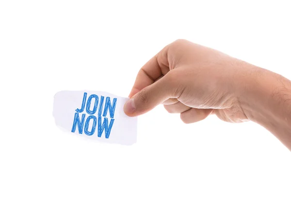 Join Now piece of paper — Stock Photo, Image