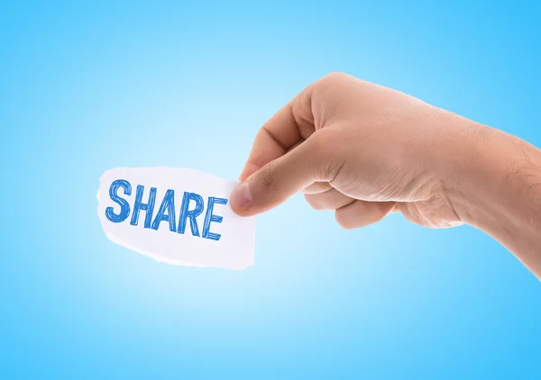 Share piece of paper — Stock Photo, Image