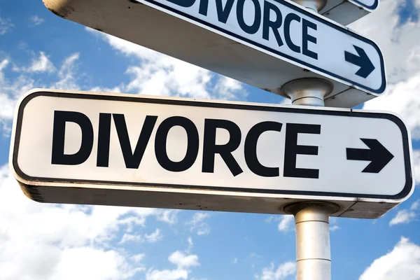 Divorzio segno direzione — Foto Stock