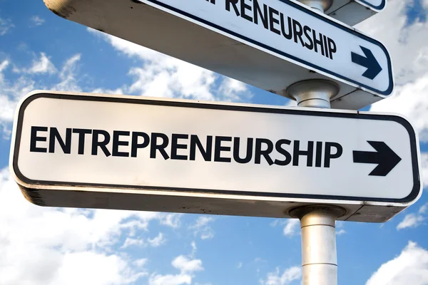 Entrepreneurship direction sign — Stock Photo, Image