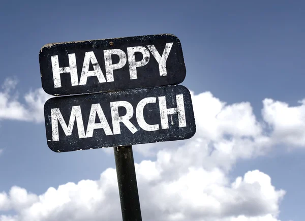 Feliz señal de marzo —  Fotos de Stock