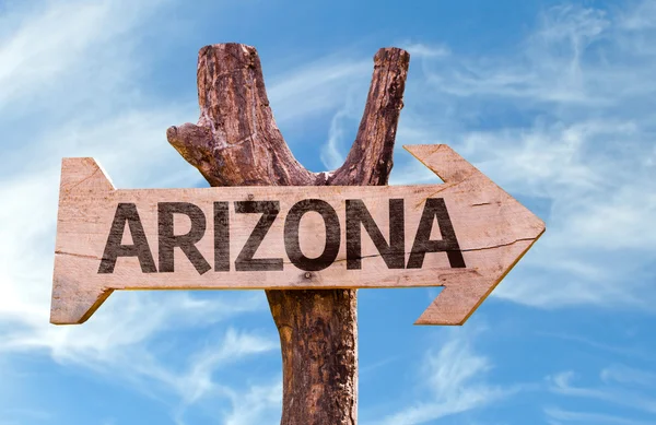 Arizona hölzernes Schild — Stockfoto