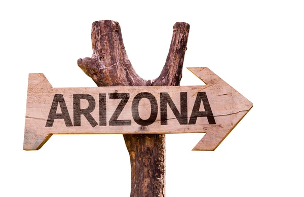 Sinal de madeira Arizona — Fotografia de Stock