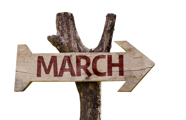 March sign with arrow — Stock Photo, Image