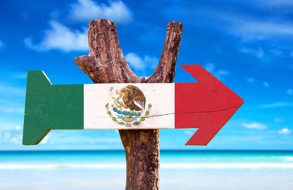 Mexico houten teken — Stockfoto