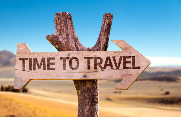 Time to Travel wooden sign
