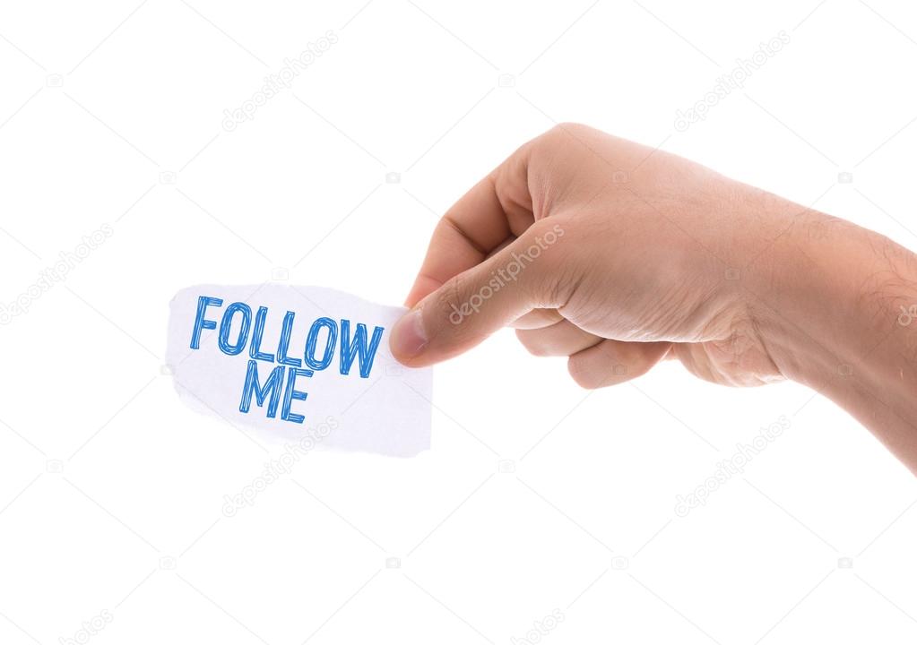 Follow Me piece of paper