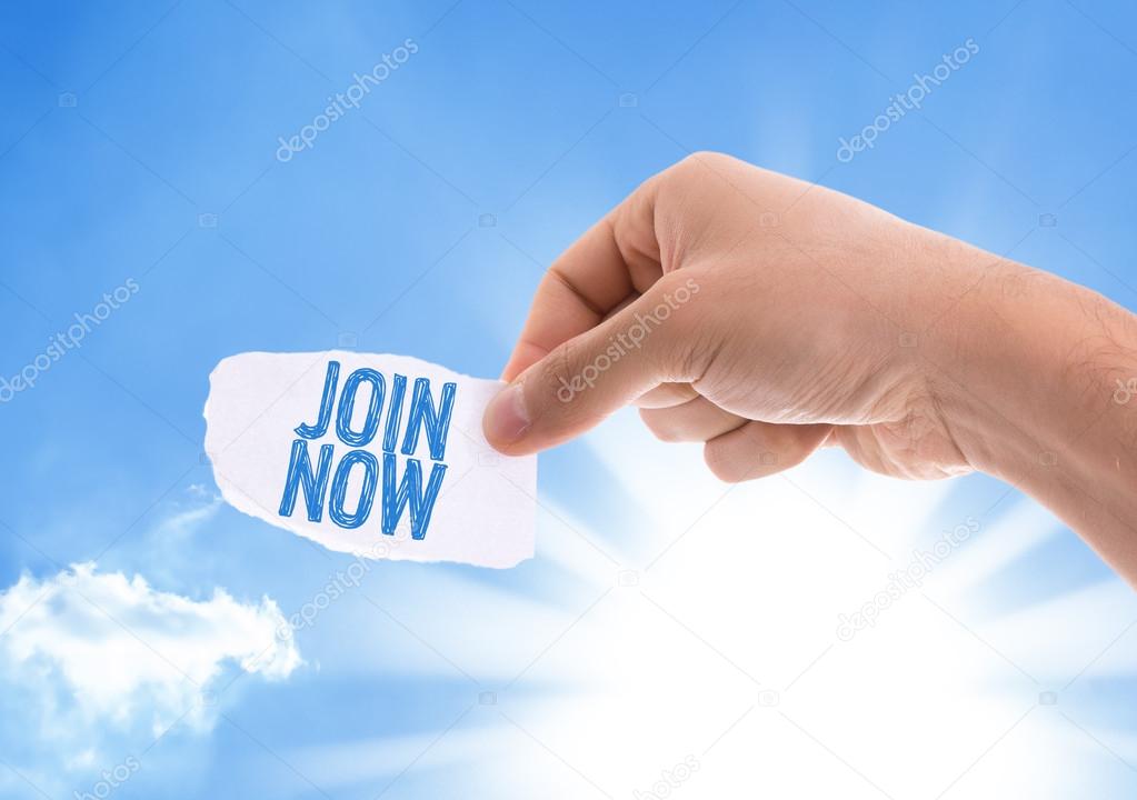 Join Now piece of paper