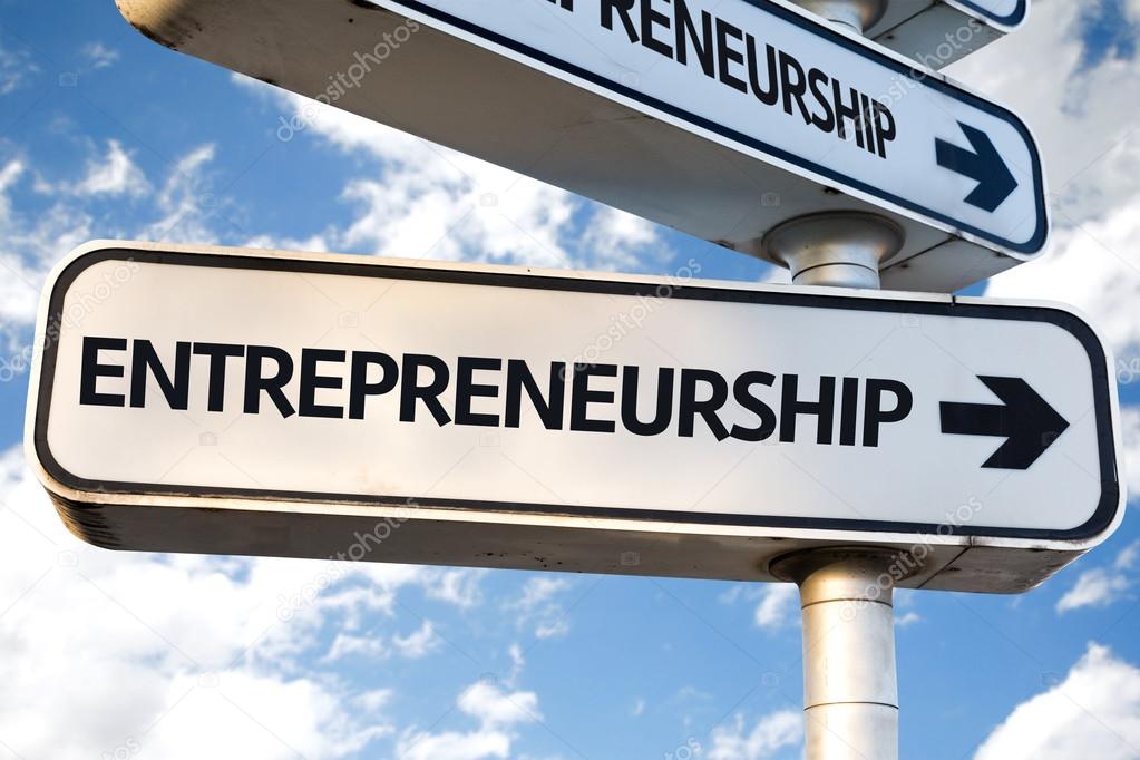 Entrepreneurship direction sign